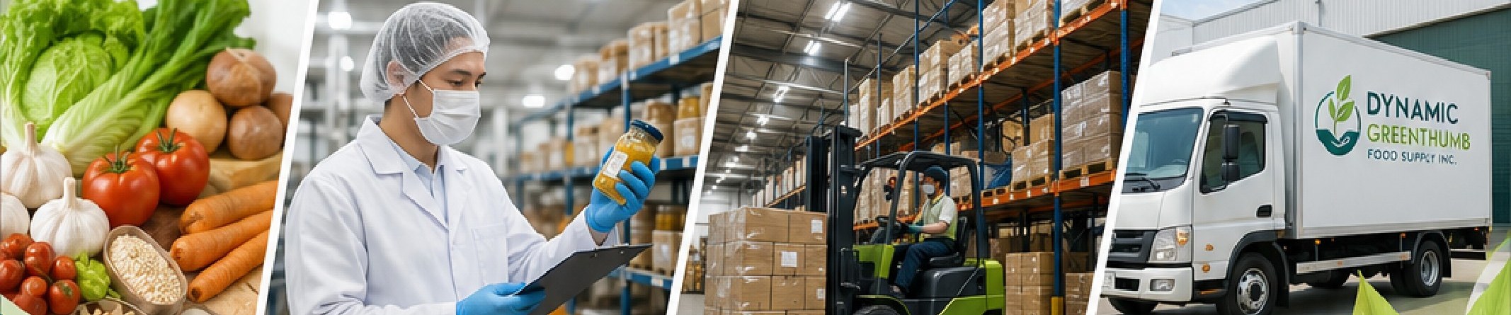 Quality inspection, warehouse storage and delivery fleet
